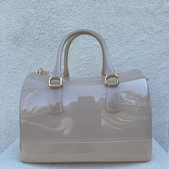 Furla Candy Boston Tote – Large Stone Jelly PVC Bag - Picture 5 of 10